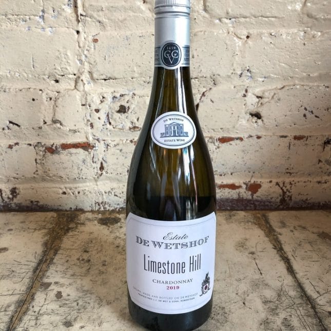 Limestone Hill Unoaked Chardonnay wine bottle